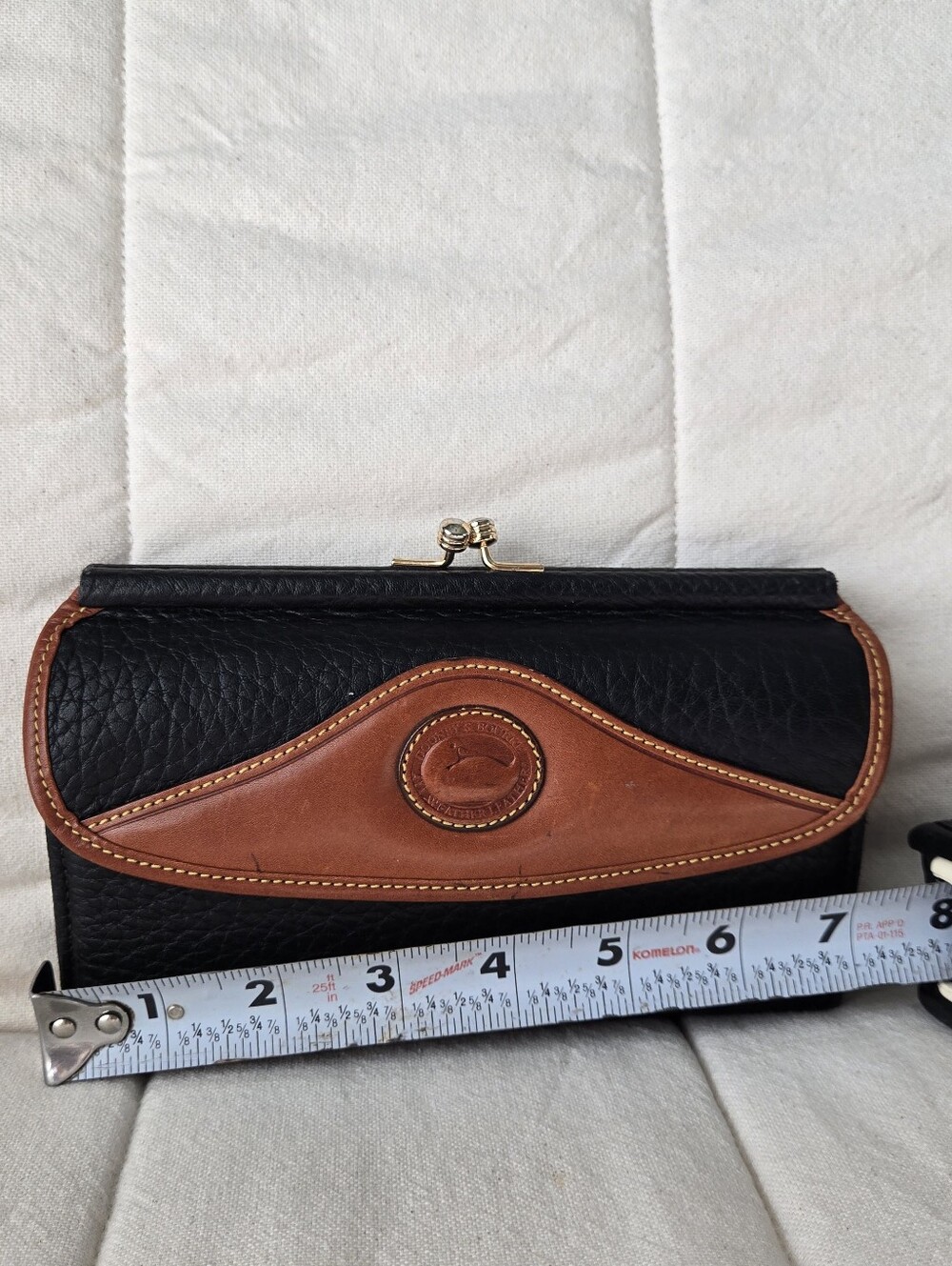 Vintage Dooney & Bourke All Weather Wallet Black Brown - Picture 16 of 16